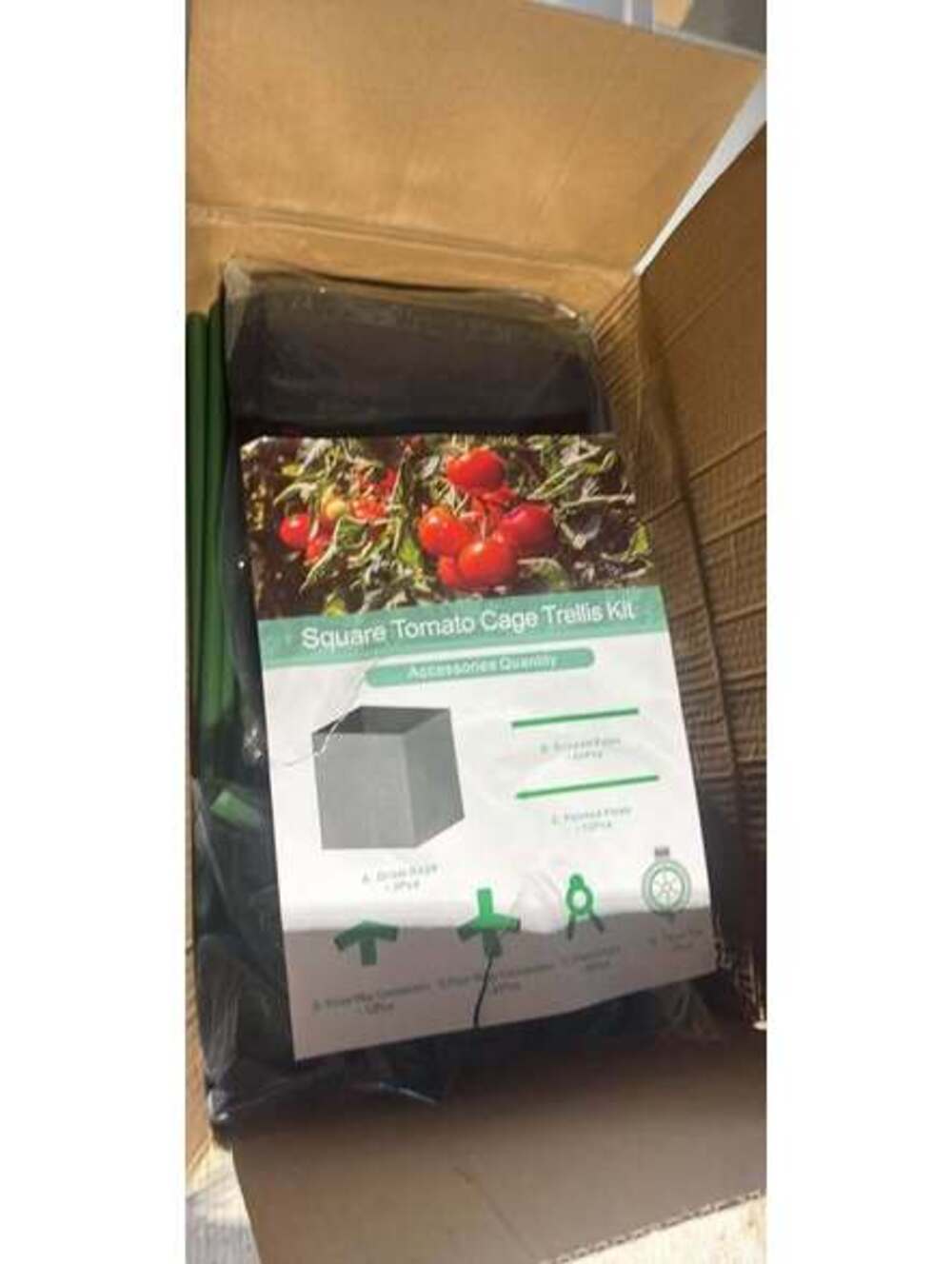 Square Tomato Cage Trellis Kit